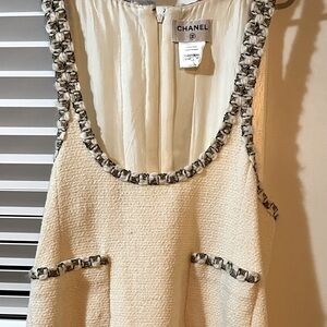 VINTAGE CHANEL Cream Tweed dress